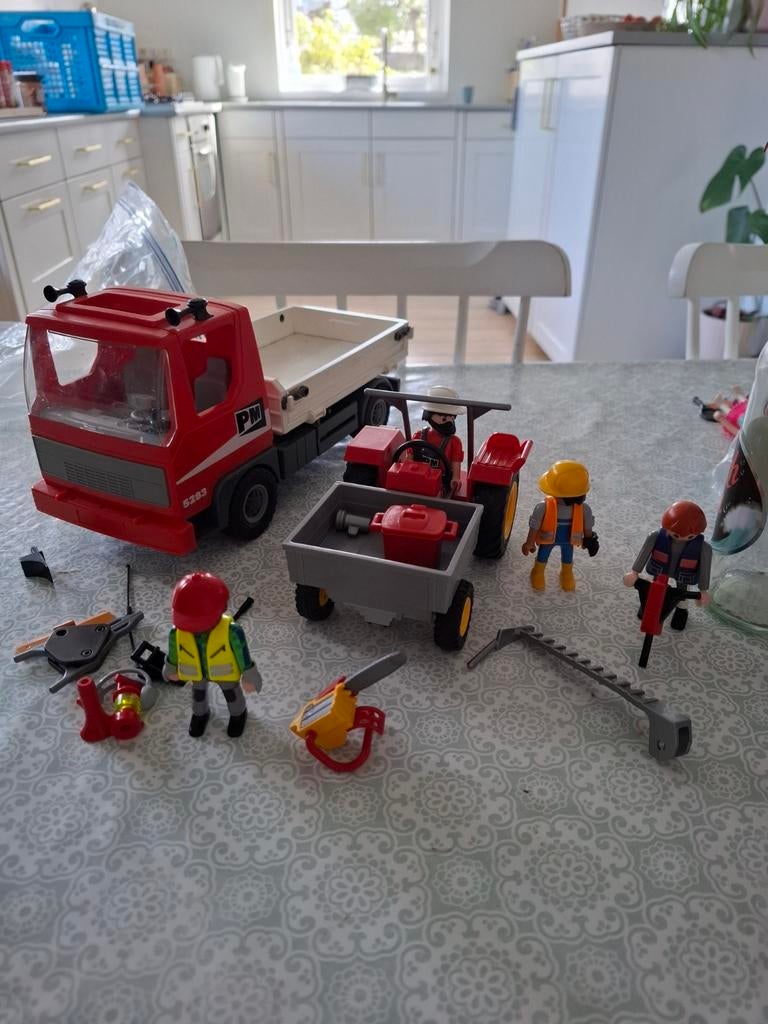 Divers Playmobil werkmannen  / tractor / transport, Ophalen of Verzenden