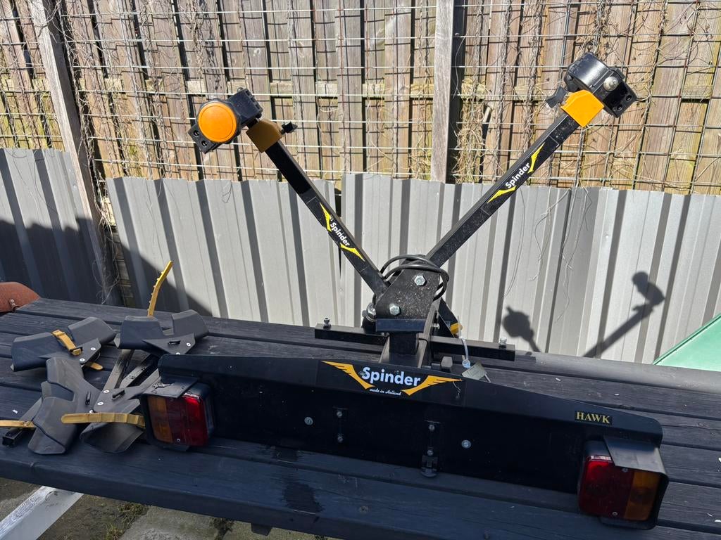 Spinder Hawk fietsendrager voor trekhaak – 2 fietsen, Ophalen, Zo goed als nieuw, Trekhaakdrager