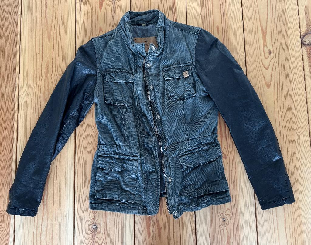 Goosecraft leren jas - Parka001 - Zwart Leer - maat XS / 34, Goosecraft, Zwart, Ophalen of Verzenden, Zo goed als nieuw