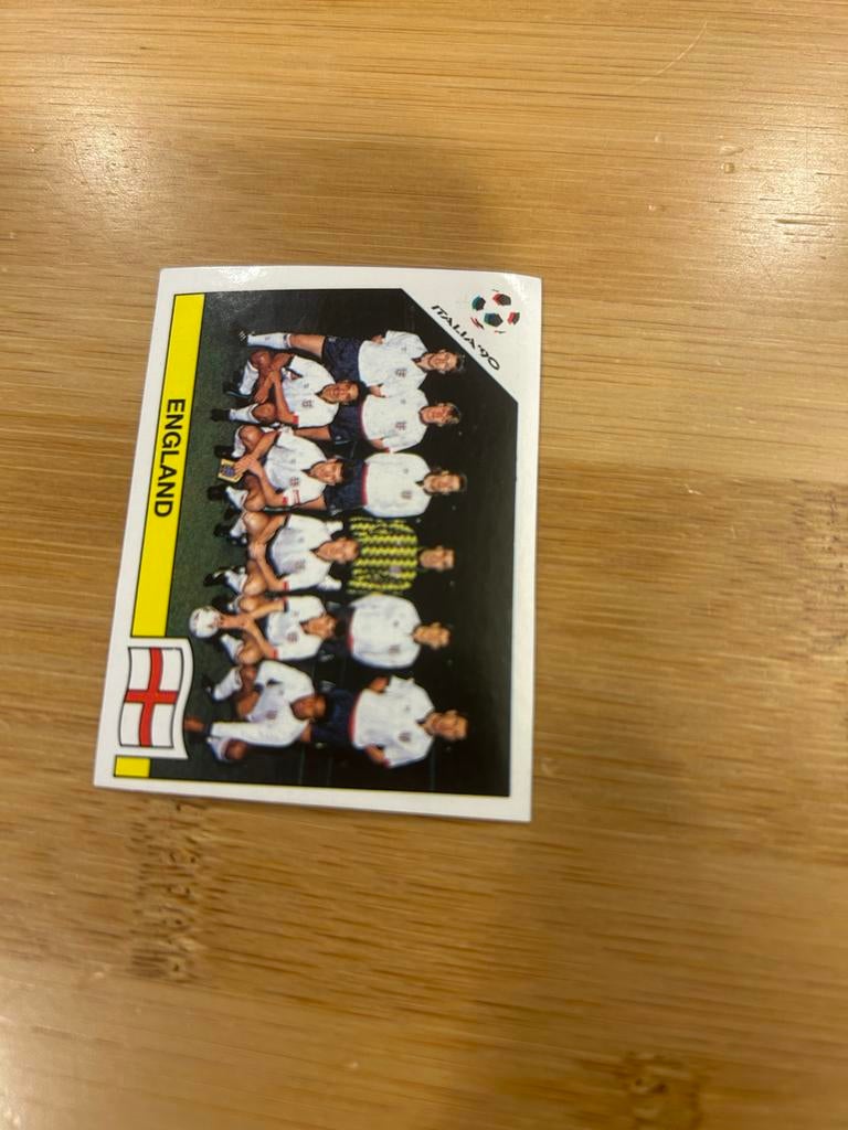 Panini Italia '90 Sticker - Engeland Team, Verzamelen, Ophalen of Verzenden, Zo goed als nieuw, Sport