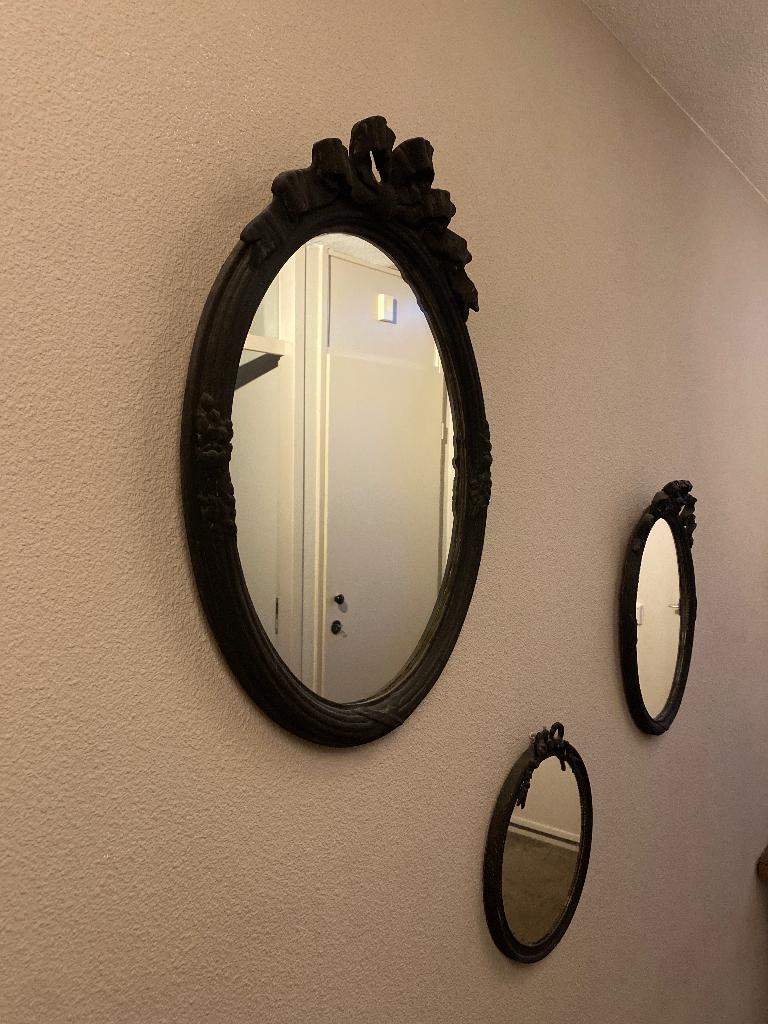 Brocante vintage kuifspiegels, Ophalen, Minder dan 50 cm, Gebruikt, Minder dan 100 cm