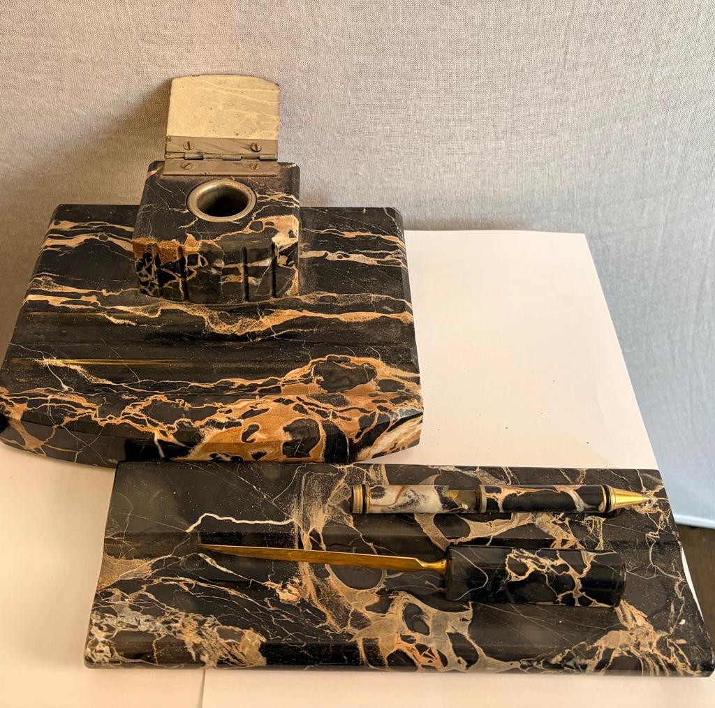 Marmeren bureauset, Antiek en Kunst, Ophalen of Verzenden