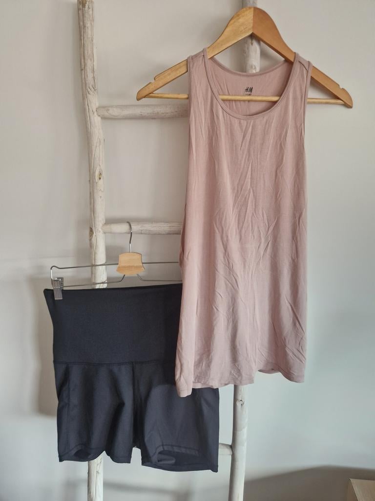 H&M Sportset Maat L, H&M, Zwart, Maat 42/44 (L), Ophalen of Verzenden