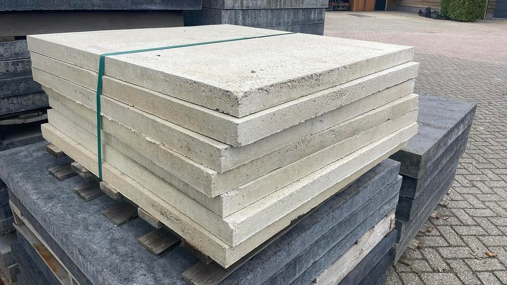 7 stuks Oud Hollandse tegels 100x100x5 creme RESTPARTIJ, Ophalen, Nieuw, Beton, Terrastegels