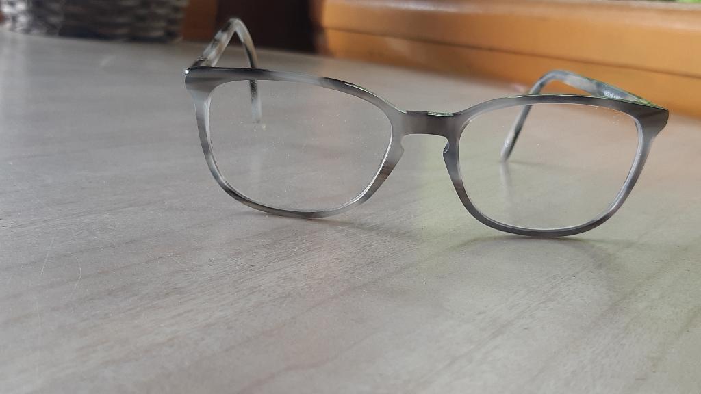 Andy Wolf grijs gemeleerde handgemaakte acetaat designbril, Sieraden, Tassen en Uiterlijk, Overige merken, Gebruikt, Ophalen of Verzenden