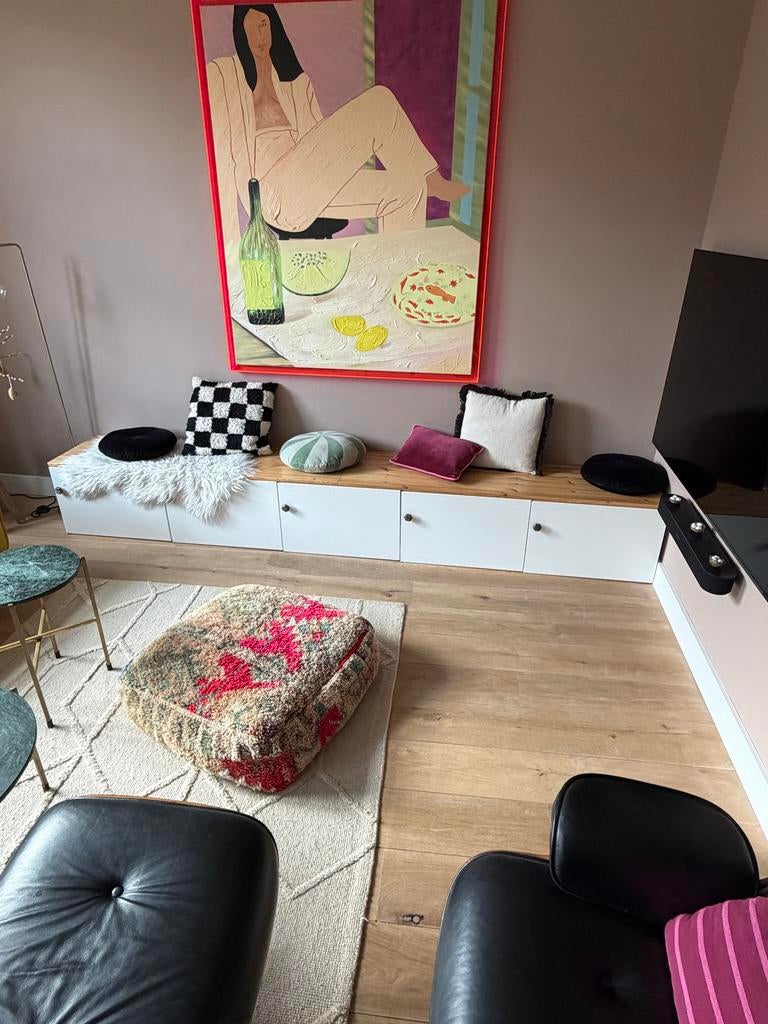 IKEA Besta kasten met grenen/eiken plank (5 stuks), Ophalen, Gebruikt
