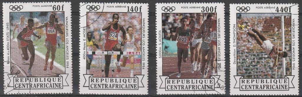 1711. Centraal Afrika 1086/89 gest. Olymp. Spelen, Ophalen of Verzenden, Overige landen, Gestempeld