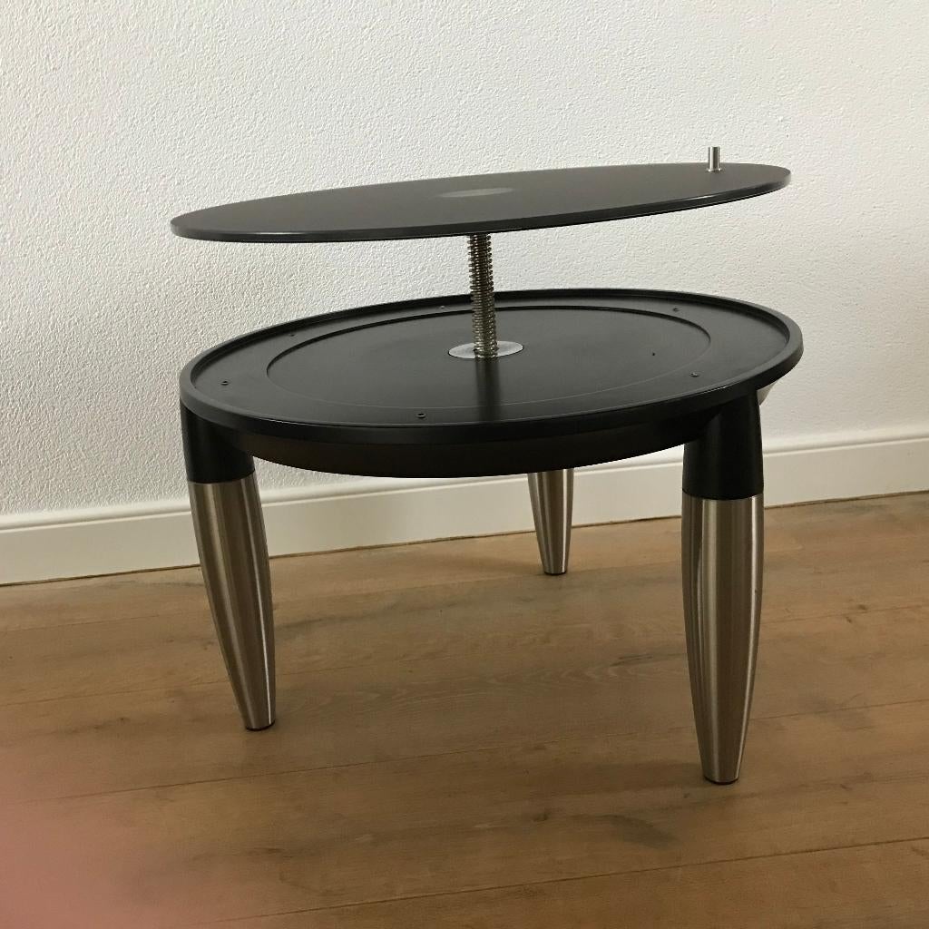 Giorgetti Roi salontafel bijzettafel glas design vintage, Ophalen of Verzenden