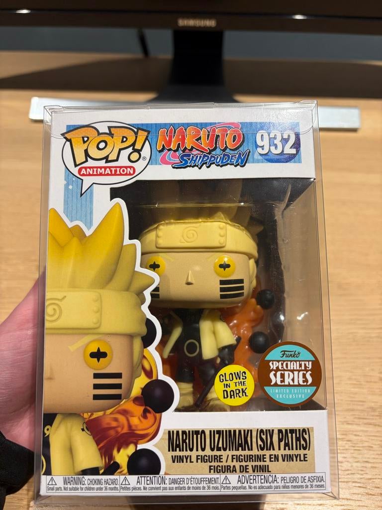 Funko Pop! Naruto Uzumaki (Six Paths) 932 GITD Specialty, Ophalen of Verzenden, Nieuw