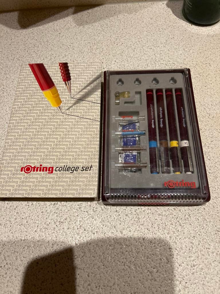 Rotring rapidograph pennenset 2x, Ophalen of Verzenden, Gebruikt