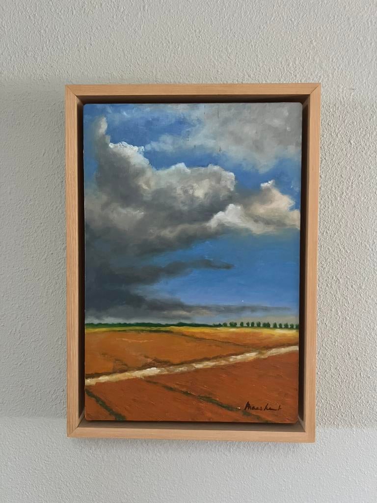 Schilderij landschap (Maaskant), Ophalen of Verzenden