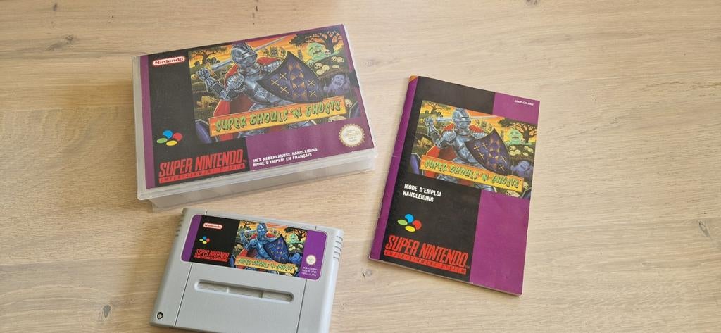Super Ghouls 'n Ghosts Super Nintendo met boekje en doos, Spelcomputers en Games, Games | Nintendo Super NES, 1 speler, Ophalen of Verzenden