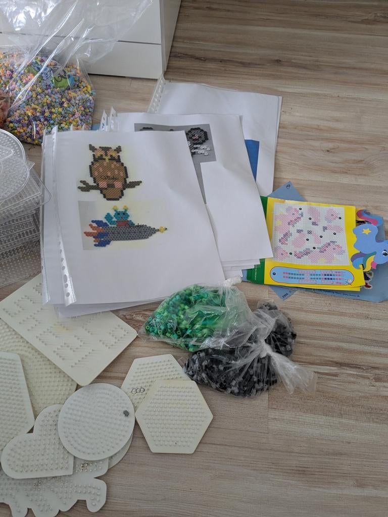 Strijkkralen, Ophalen