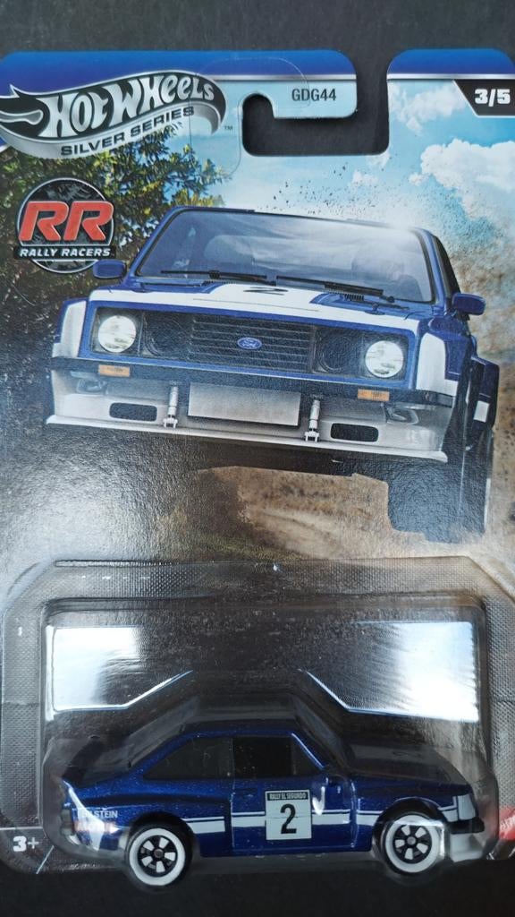 Ford Escort RS 2000 1:64 Hotwheels Silver Series Pol, 1186 MJ 1 NL, Auto, Verzenden, Nieuw