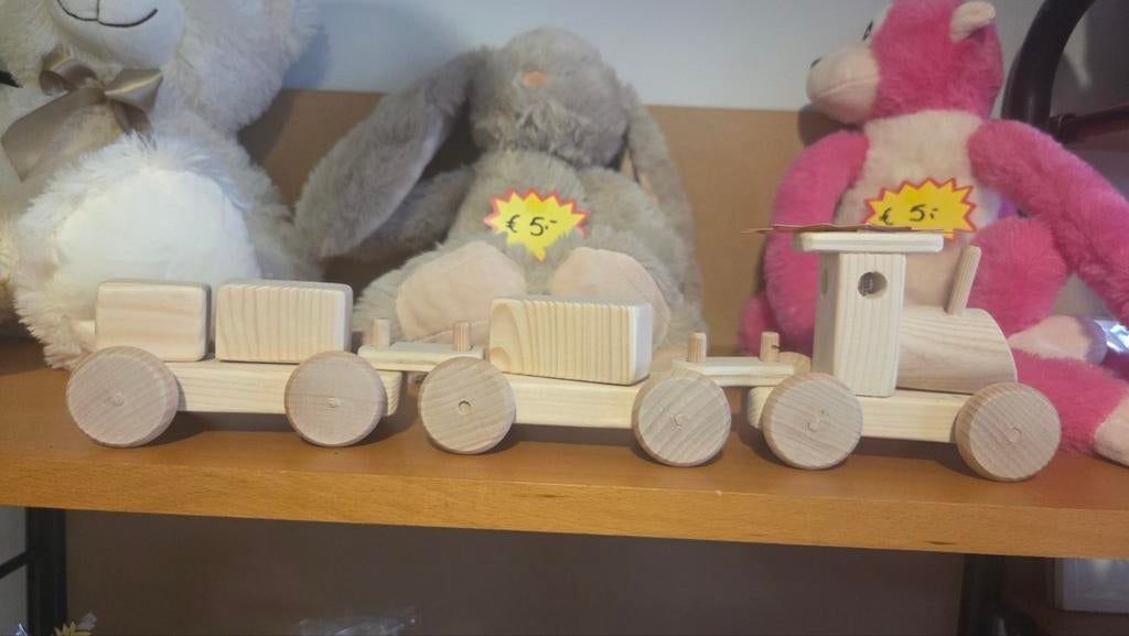 Houten trein met naam - gepersonaliseerd speelgoed, Ophalen of Verzenden, Nieuw, Duw- of Trekspeelgoed