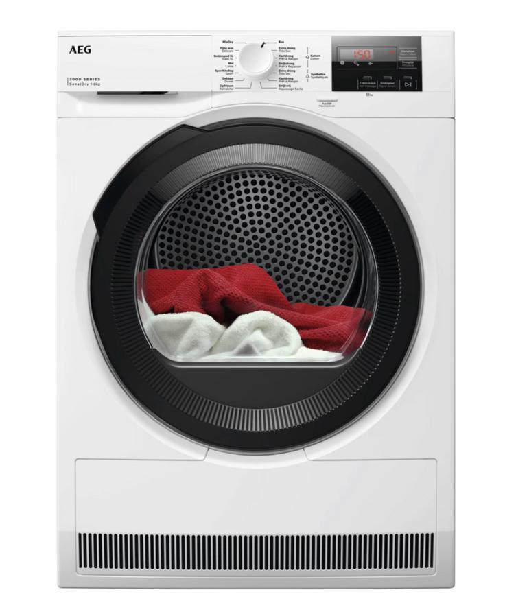 Nieuwe AEG 7000 series droger 8KG SensiDry B-Keus, Ophalen of Verzenden, Zo goed als nieuw, Minder dan 85 cm