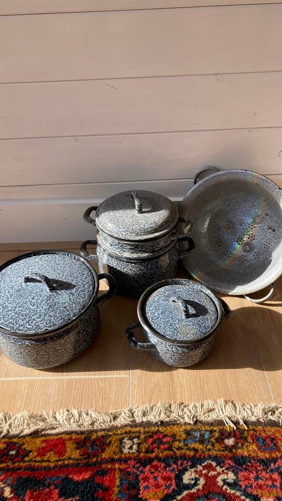 Emaille wolken pannetjes, Ophalen, Gebruikt, Overige materialen, Overige typen