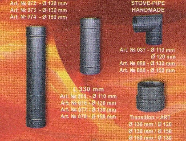 Kachelpijpen, buizen van Ø 110, 120, 130 en 150 mm, Overige materialen, Nieuw, Ophalen of Verzenden, Minder dan 2 meter