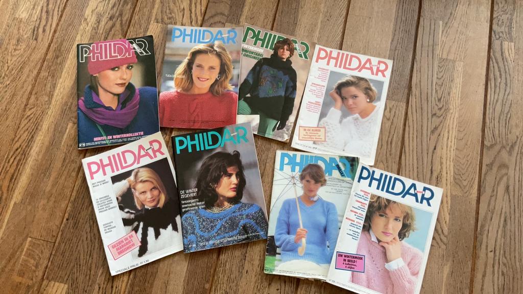Phildar 80s/ 90s breiboeken 8 stuks, Ophalen of Verzenden, Zo goed als nieuw, Breien, Overige typen