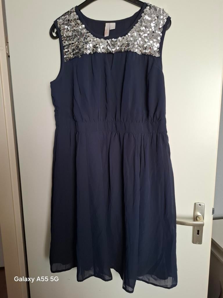 BODYFLIRT JURK MAAT48, Kleding | Dames, Verzenden, Zo goed als nieuw, Blauw, Jurk