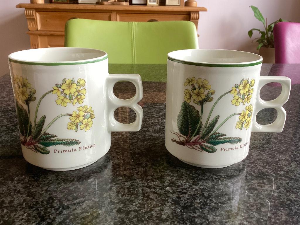 Mokken, Wedgwood, Florabunda, vintage, prijs per stuk, Ophalen, Gebruikt, Overige stijlen, Kop(pen) en/of Schotel(s)