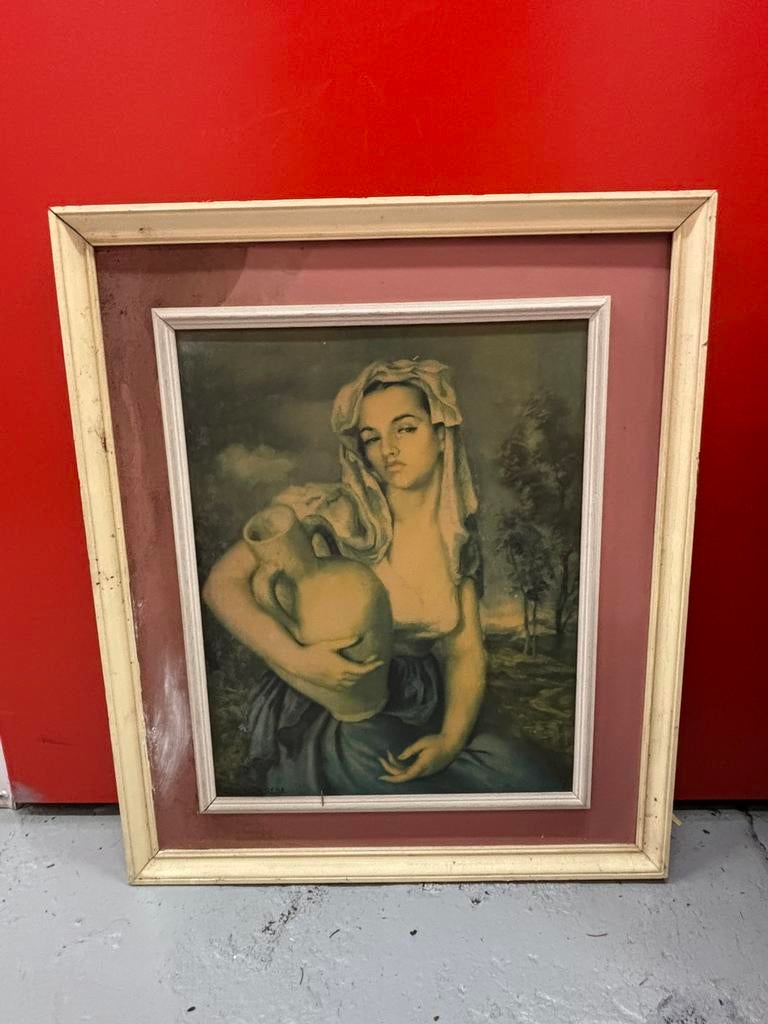 Vintage schilderij, print, zigeunerin, Ophalen