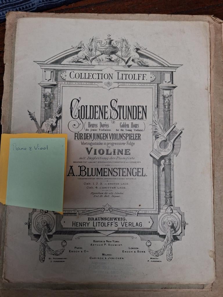 Oude piano en viool muziek, Muziek en Instrumenten, Ophalen of Verzenden