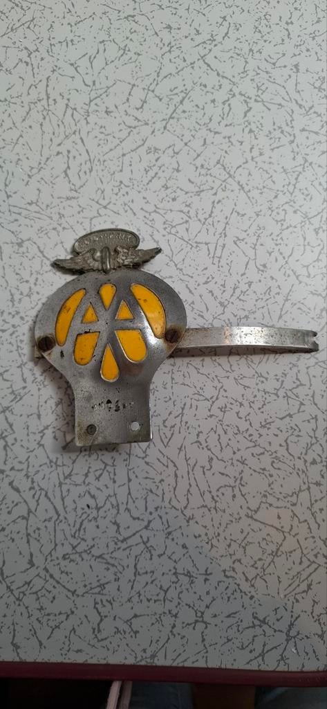 Vintage AA Auto Club Badge - Klassiek Auto Embleem, Ophalen of Verzenden, Gebruikt