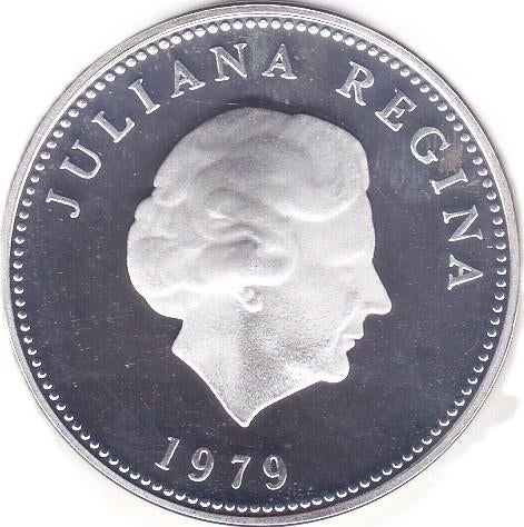 25 GULDEN   ANTILLEN SPELENDE  KINDEREN  1979, Postzegels en Munten, Ophalen of Verzenden, Vóór koninkrijk