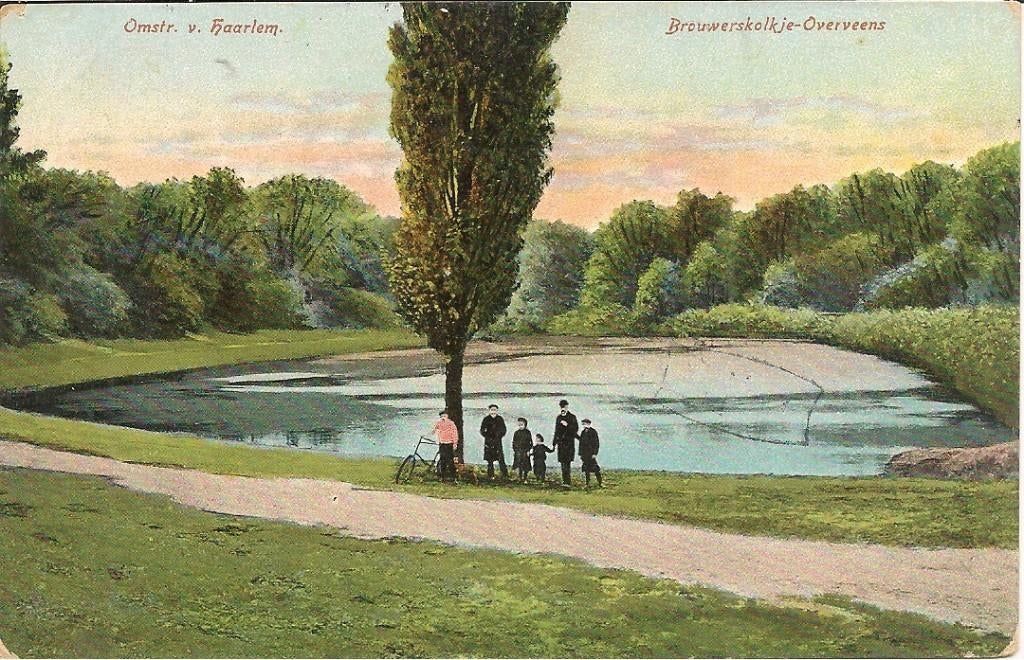 Omstr v. Haarlem   Brouwerskolkje Overveen., Ophalen of Verzenden, Voor 1920, Gelopen, Noord-Holland