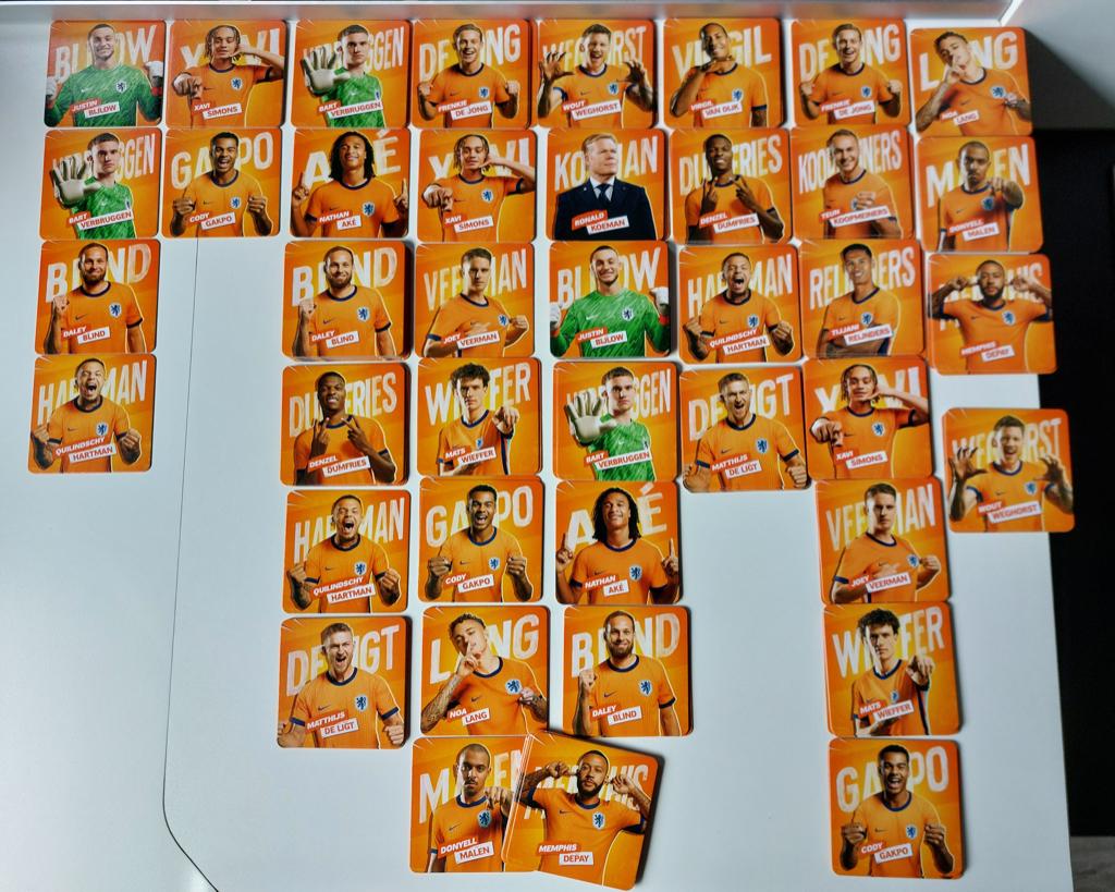 AH voetbalplaatjes/ onderzetters 2024 (zie foto's), Verzamelen, Supermarktacties, Albert Heijn, Ophalen of Verzenden