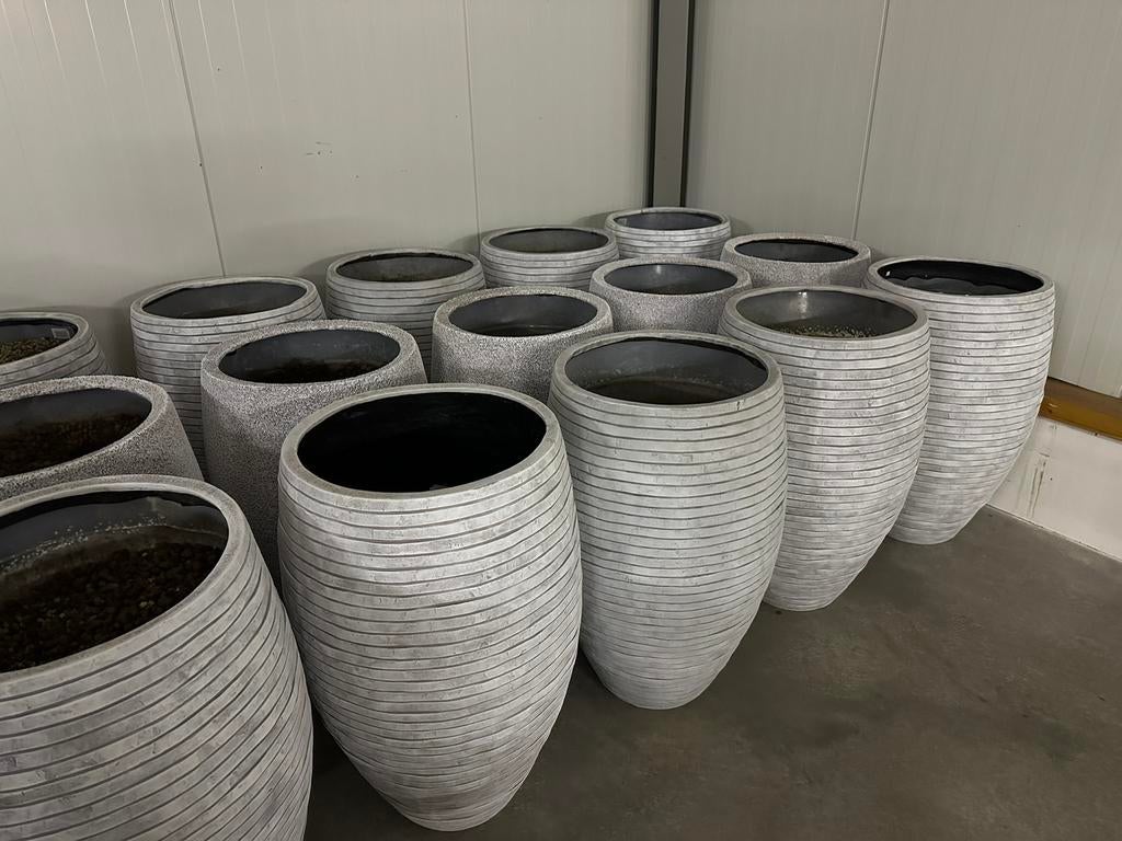 Bloempot (nog 3 stuks) groot, Tuin en Terras, Ophalen, Kunststof, Gebruikt, 40 cm of meer