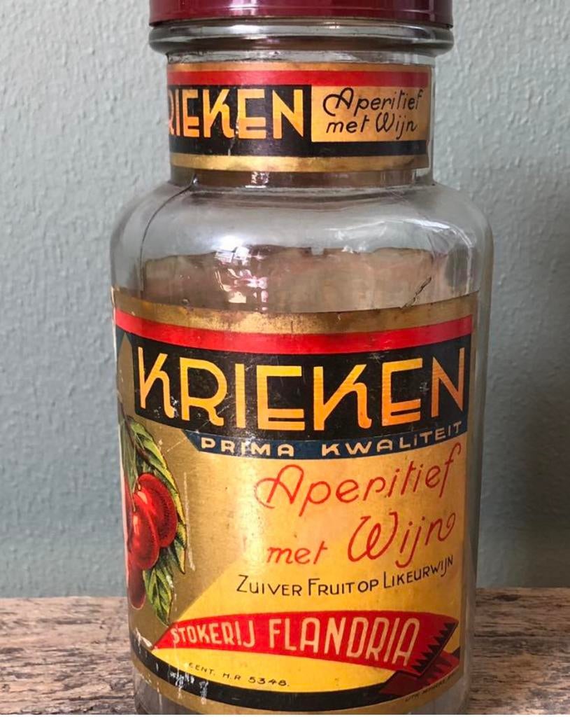 ZELDZAME OUDE POT “KRIEKEN APERITIEF WIJN”, Ophalen of Verzenden