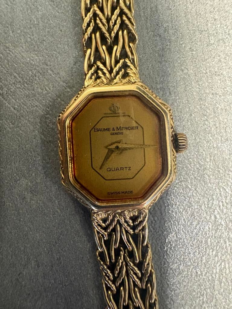 Baume & Mercier 14K Gouden Horloge - Batterij Leeg (24,77gr), Overige merken, Gebruikt, Polshorloge, Ophalen of Verzenden