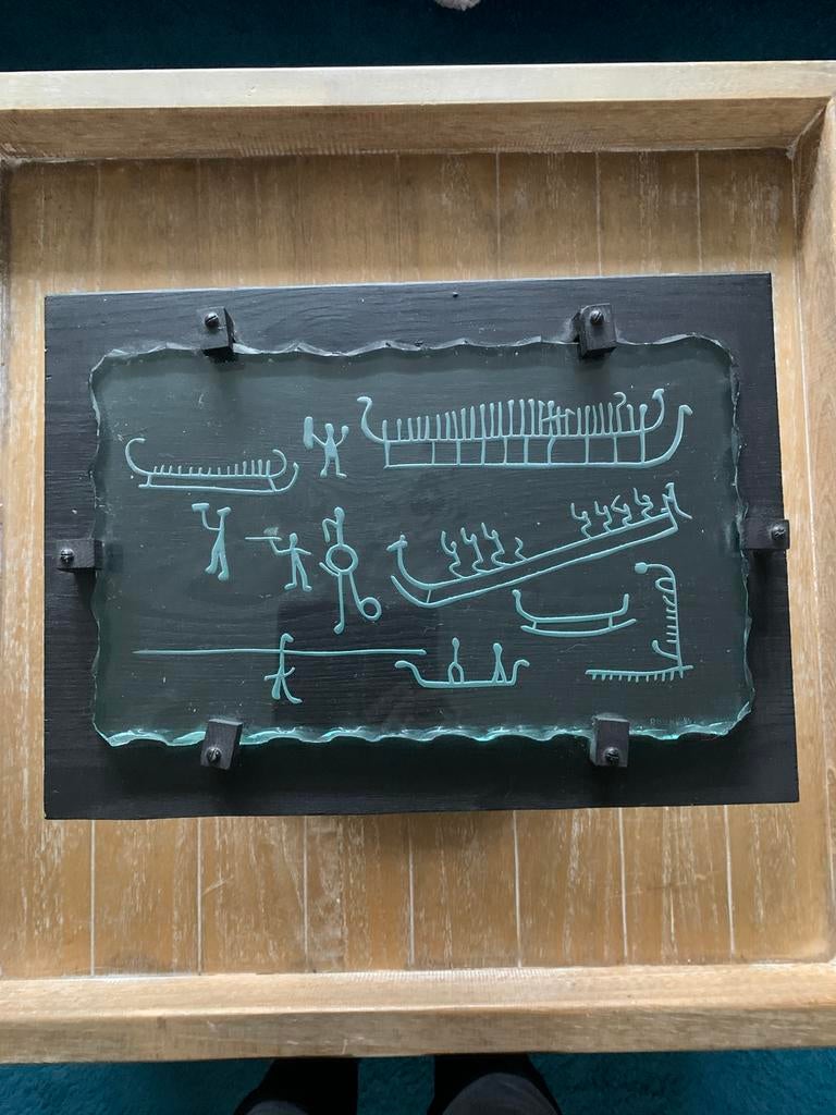 Glas kunst schilderij, Ophalen of Verzenden, Zo goed als nieuw