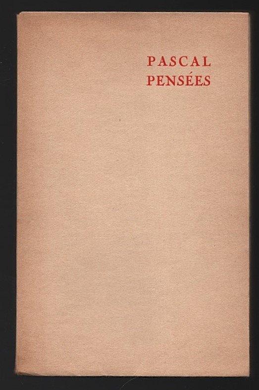 (Blaise) Pascal ~ Pensées ~ Paris ~ 1936, Verzenden, Gelezen, Non-fictie