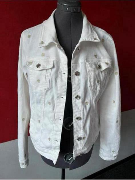 Wit stretch jasje van Zac & Zoe maat L. ZGAN, Kleding | Dames, Maat 38/40 (M), Wit, Ophalen of Verzenden, Zo goed als nieuw