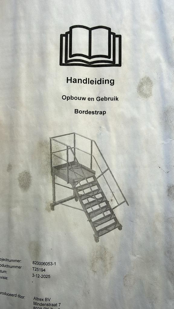 2x Altrex nieuwe Bordes/ Magazijn trap Verrijdbaar 7 Treden, Ophalen of Verzenden, Nieuw, Trap, 2 tot 4 meter