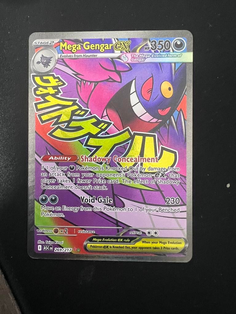 Pokémon Mega Gengar EX ASC 269/217 - NM/M, Ophalen of Verzenden, Zo goed als nieuw, Losse kaart, Foil