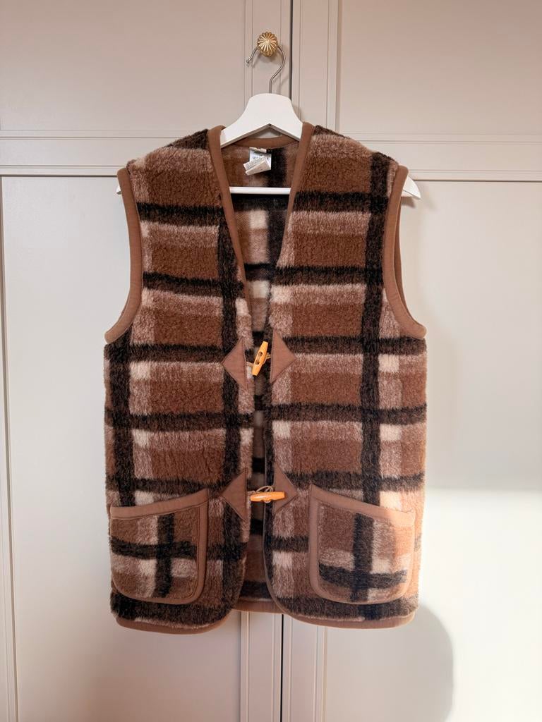 Alwero bodywarmer - Bruin geruit - Maat S, Ophalen of Verzenden, Zo goed als nieuw, Maat 36 (S), Bruin