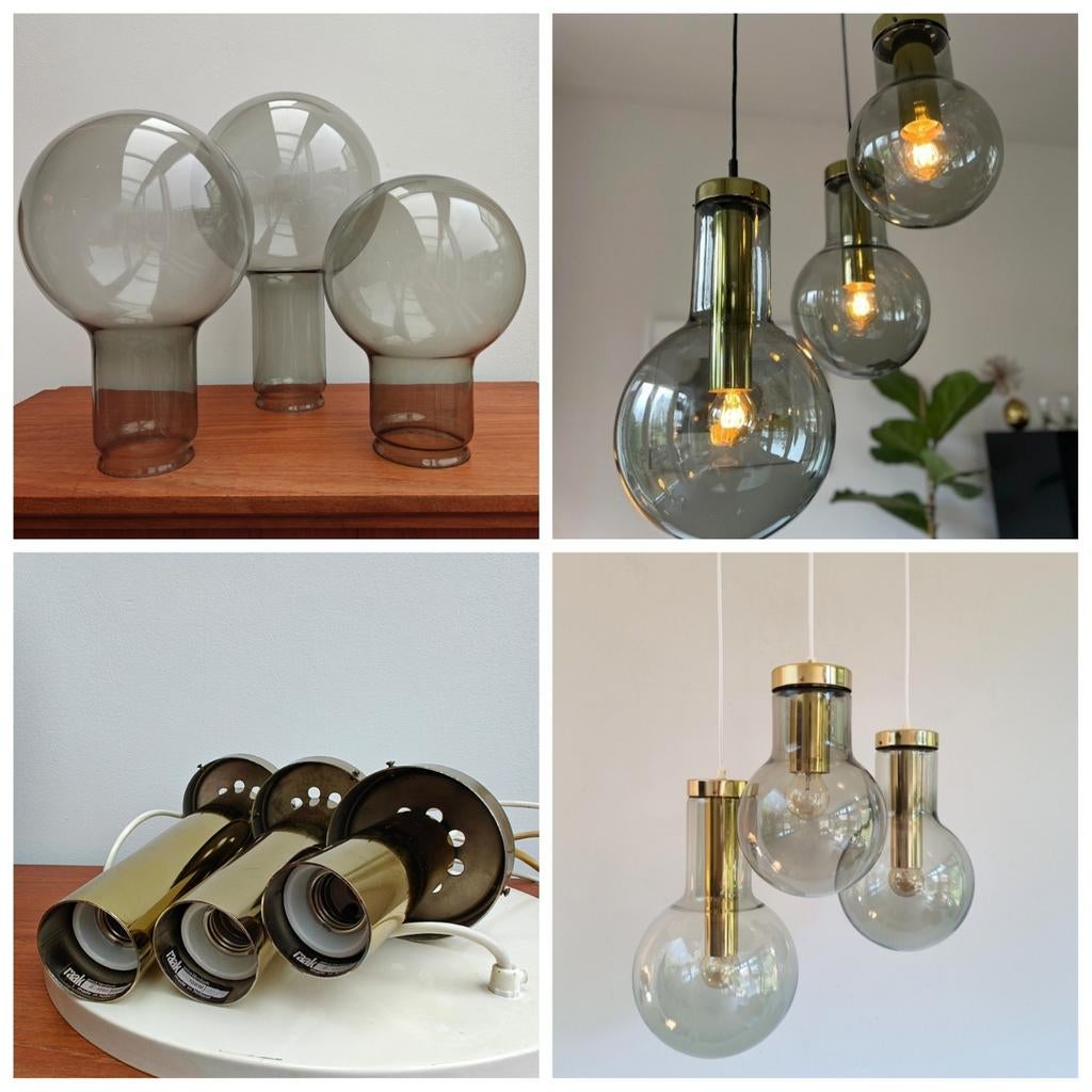 Vintage Maxi Globe raak plafondlamp, Huis en Inrichting, Lampen | Hanglampen, Ophalen, Minder dan 50 cm