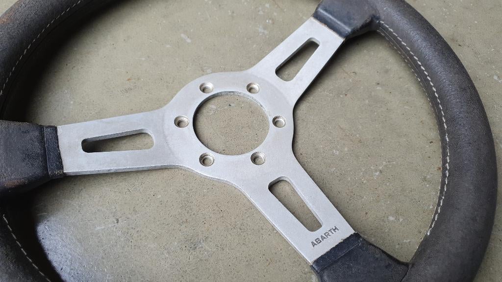 Abarth Stuurwiel 3-Spaaks Leer Jaren 70 - Lancia A112 Fiat, Ophalen of Verzenden