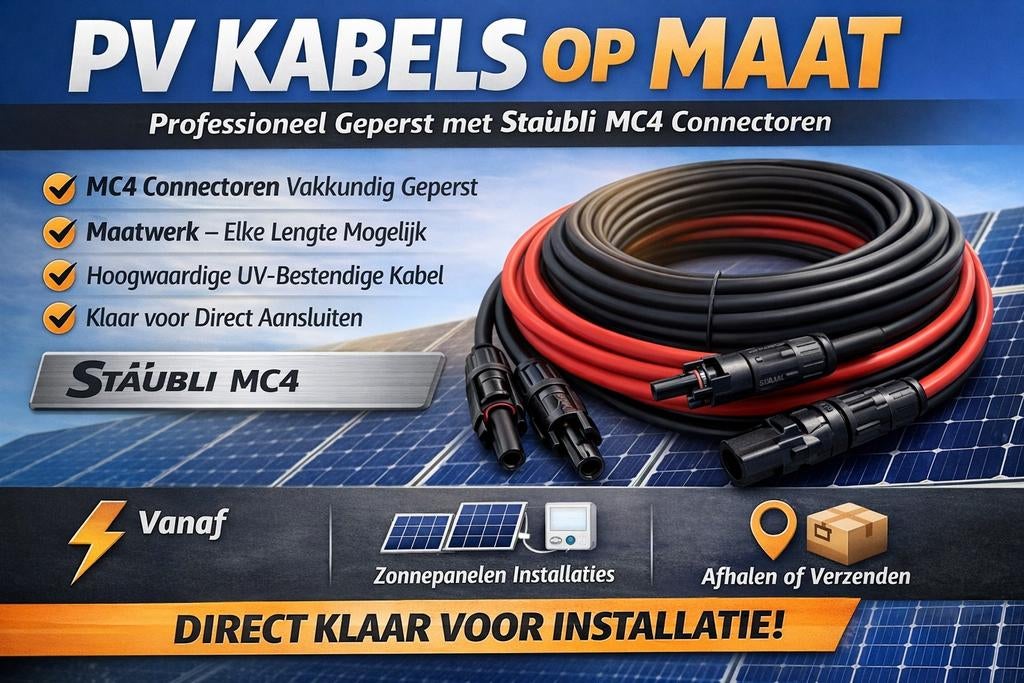 PV Kabels op Maat –met Stäubli MC4 Connectors, Ophalen of Verzenden, Nieuw, Overige typen