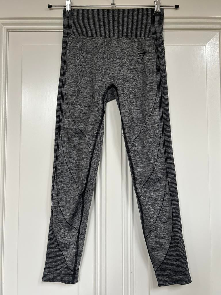 Sportlegging grijs/zwart S, Kleding | Dames, Sportkleding, Zwart, Ophalen of Verzenden, Maat 36 (S), Fitness of Aerobics