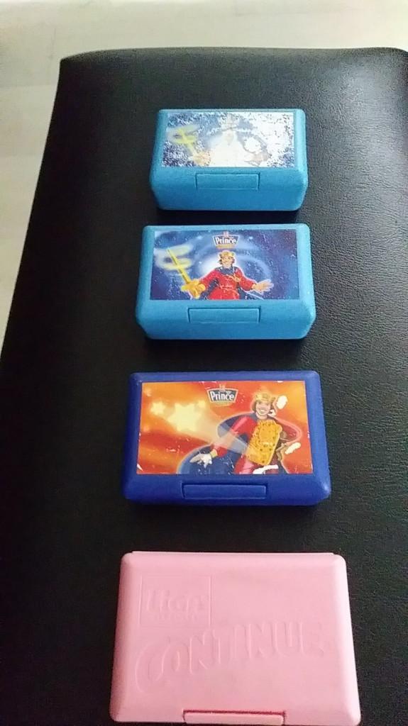 Prince Lu koek bakjes /doosjes + Tarzan bidon/ drinkbekers, Ophalen of Verzenden, Gebruikt