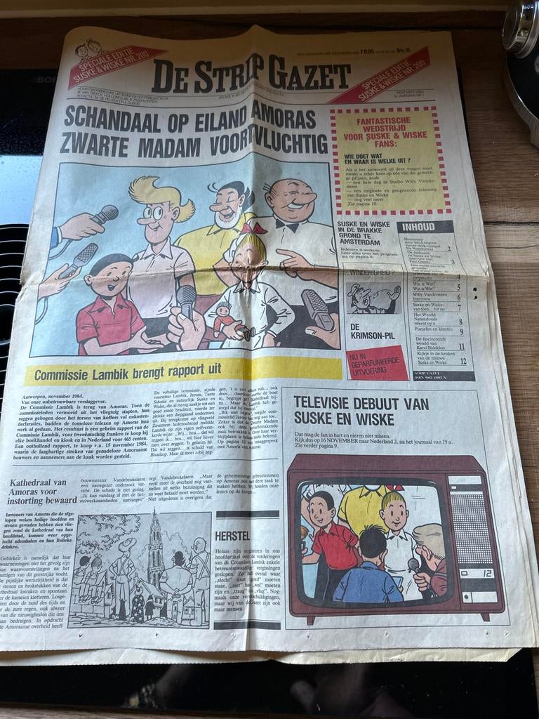 Suske en Wiske - de strip gazet (krant) 1984, Ophalen of Verzenden