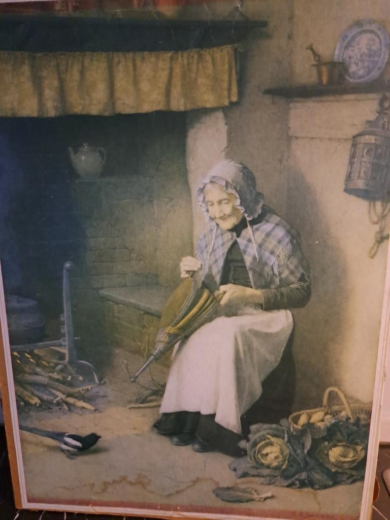 Vintage schilderij, Ophalen of Verzenden