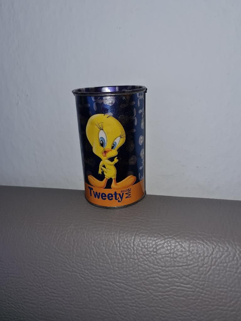 Spaarpot in blik Tweety, Ophalen of Verzenden, Metaal of Blik, Overige thema's