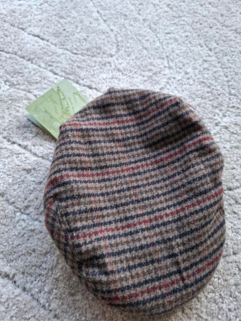 Man of Aran wollen pet flat cap geruit bruin nieuw, Ophalen of Verzenden, Nieuw, Man of Aran, Pet