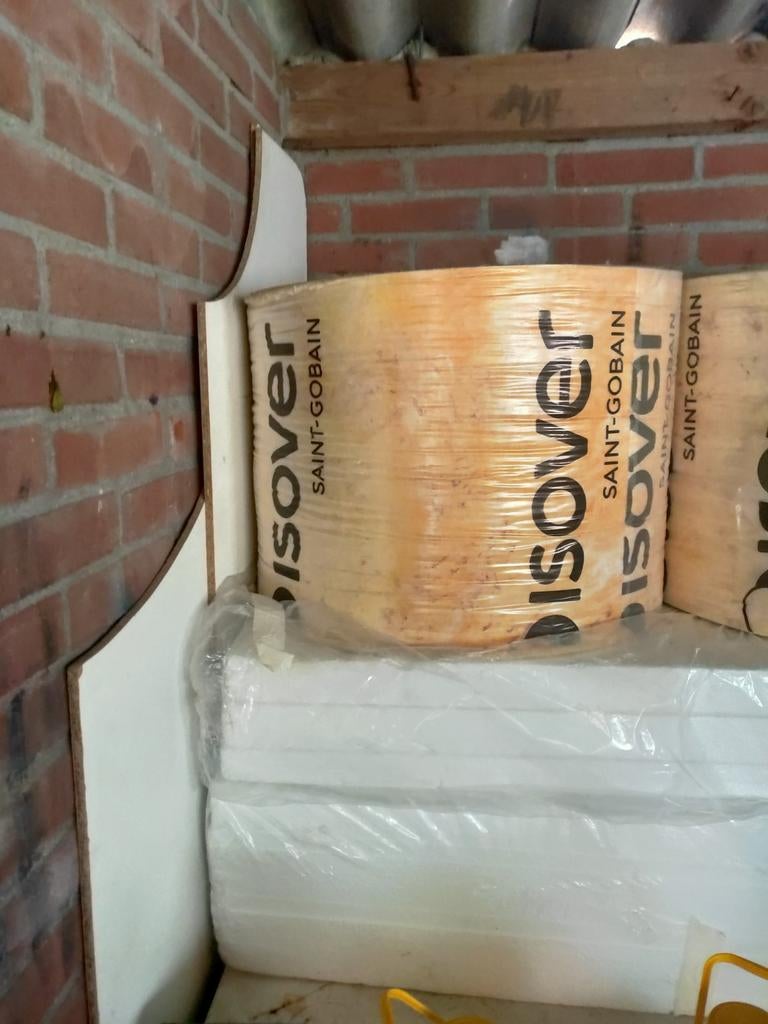 Isover zolderisolatie glaswol 500x60cm, dikte 16cm, Doe-het-zelf en Verbouw, Isolatie en Afdichting, Ophalen, 12 cm of meer, Nieuw